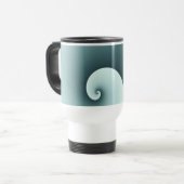 Teal Golven Reisbeker (Voorkant links)