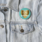 Teal Gouden Hart Gaat Oma Aankondiging Ronde Button 5,7 Cm (In situ)
