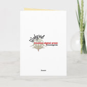 Teal Gouden Monogram Bedankkaart (Achterkant)