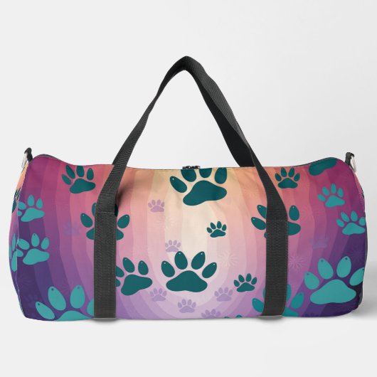 Teal Gradient Paw Print Plunjezak (Voorkant)