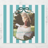 Teal Green Graduation Bier Etiket (Enkel label)