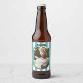 Teal Green Graduation Bier Etiket (Voorkant)