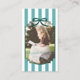 Teal Green Graduation Name Card Visitekaartje