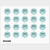 Teal Green Graduation Ronde Sticker (Vel)