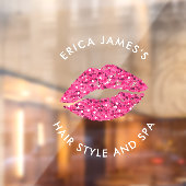 Teal Green Lips Schoonheidssalon Raamsticker (Vel 2)