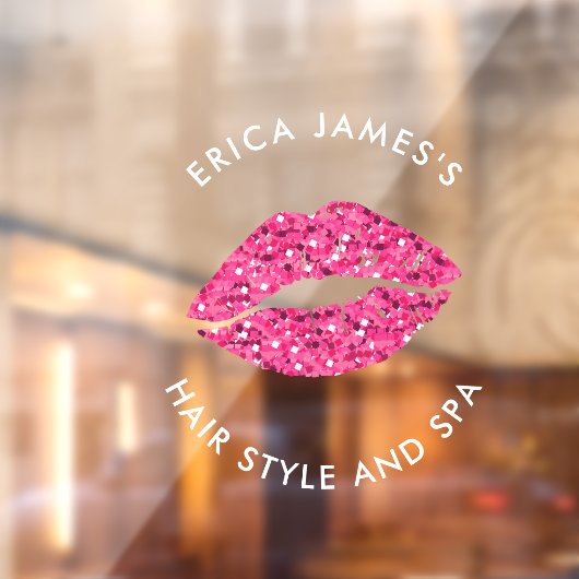 Teal Green Lips Schoonheidssalon Raamsticker (Vel 2)