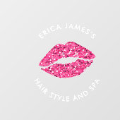 Teal Green Lips Schoonheidssalon Raamsticker (Vel)