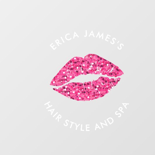 Teal Green Lips Schoonheidssalon Raamsticker (Vel)