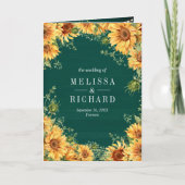 Teal Green Sunflowers Mason Jar QR Code Wedding (Voorkant)