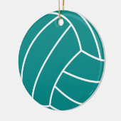 Teal Green Volleyball Keramisch Ornament (Links)