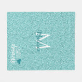 Teal Hart Slaap Lekker Kussensloop Fleece Deken (Voorkant (Horizontaal))