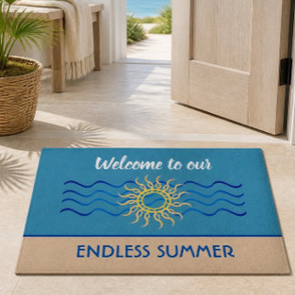 Teal & Khaki | Eindeloze Zomer Welkom Deurmat