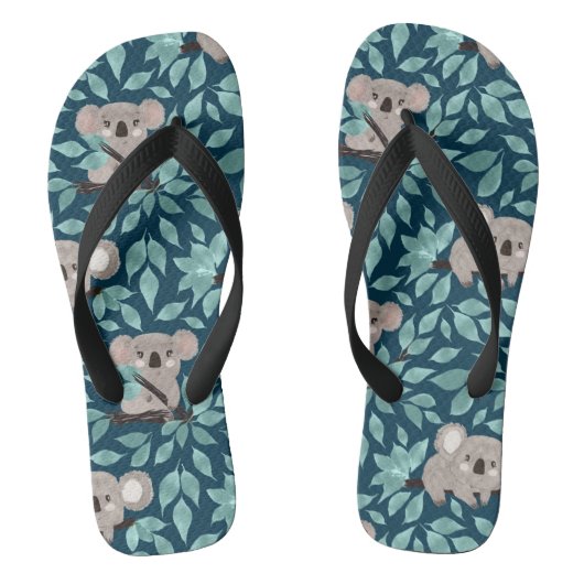 Teal Koala teenslippers (Voetbed)