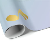 Teal & Lavendel Gradiënt Muzieknoten Cadeaupapier (Rol Hoek)