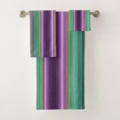Teal Lavender Orange Purple Stripes (En situation)
