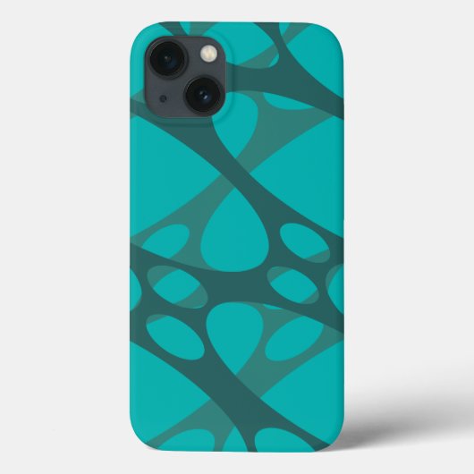 Teal Layered Ovals Case-Mate iPhone Case (Achterkant)