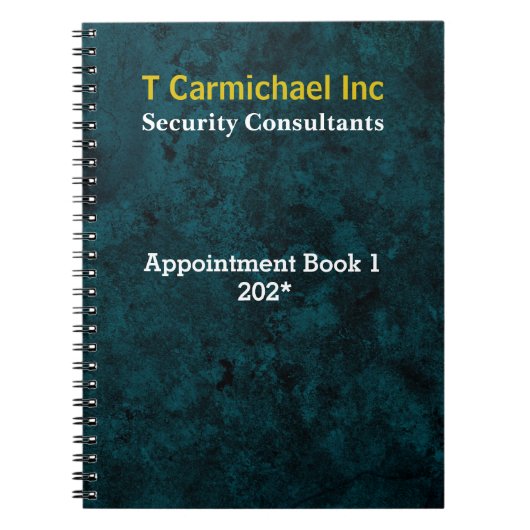 Teal Leer Effect Notitieboek (Voorkant)