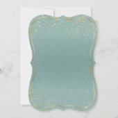Teal Licht Salie Zeeschuim Goud Prinses Verjaardag Kaart (Achterkant)