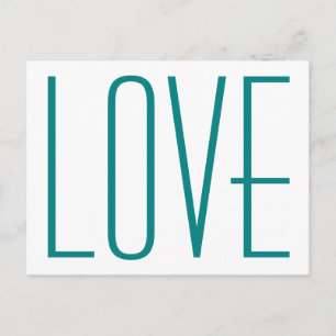 Teal LIEFDE Briefkaart