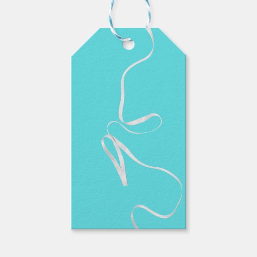 Teal & Lint Cadeaulabel (Voorkant)
