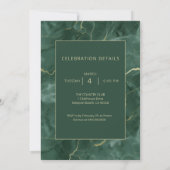 Teal Marble 95th Birthday Kaart (Achterkant)