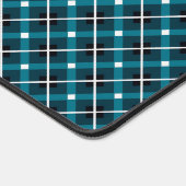 Teal & Navy Geometric Grid Pattern (Coin)