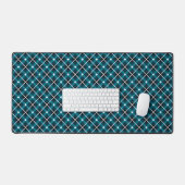 Teal & Navy Geometric Grid Pattern (Clavier et souris)