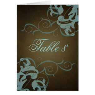 Teal noble et carte Brown de Tableau de rouleau