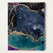 Téal Noir Agate Monogramme Luxe Moderne (Dos)