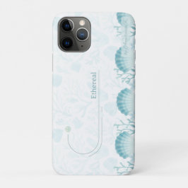 Teal Oceanic Pearls Personalised  iPhone 11 Pro Hoesje