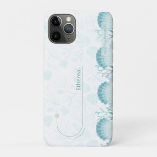 Teal Oceanic Pearls Personalised  iPhone 11 Pro Hoesje