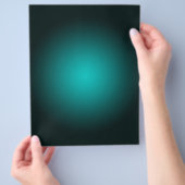 Teal Ombre Groen Gradiënt Modern Minimalistisch Flyer (Hand)