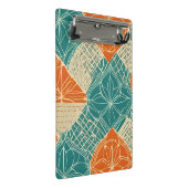 Teal, Orange, and Tan Abstract Flowers Mini Klembord (Schuin)