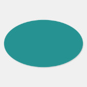 Teal Ovale Sticker (Voorkant)