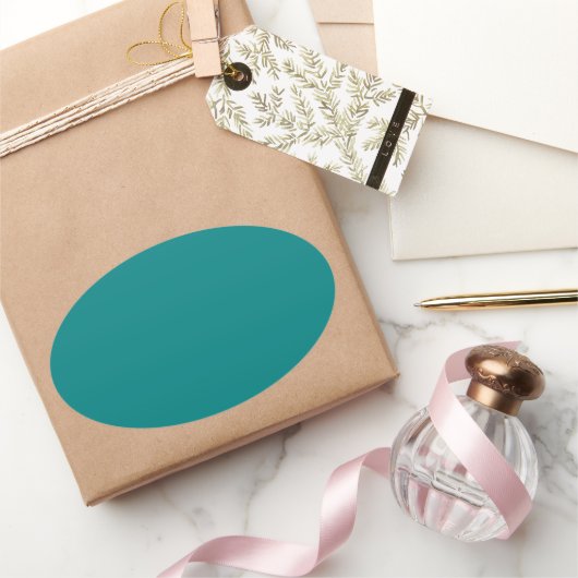 Teal Ovale Sticker (Geschenken)