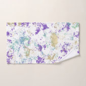 Teal Pourpre Or Moderne Grungy Splash (Serviette à main)