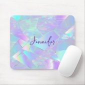 Teal & Purple Iridescent Design, Script Name Muismat (Met muis)