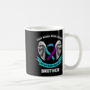 Teal Purple Suicide Awareness Brother Your Wings W Koffiemok