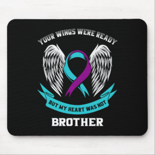 Teal Purple Suicide Awareness Brother Your Wings W Muismat