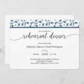 Teal Rehearsal Dinner Invitation Kaart (Voorkant / Achterkant)