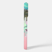 TEAL ROZE ROZEN EN ANEMONE BLOEMEN MONOGRAM Case-Mate iPhone CASE (Achterkant / Rechts)