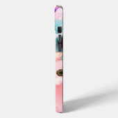 TEAL ROZE ROZEN EN ANEMONEBLOEMEN MONOGRAM Case-Mate iPhone CASE (Achterkant / Links)