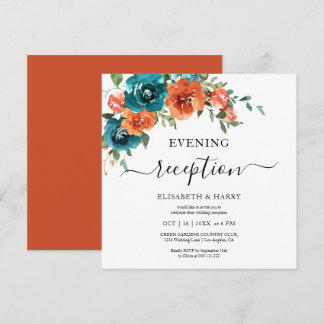 Teal Rust Orange Budget Rust Budget Wedding  Kaart