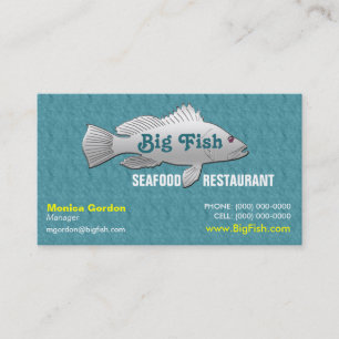 Teal Seafood Restaurant Kustdineren aan de Oceaa Visitekaartje