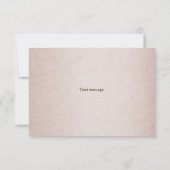 Teal Silver Floral Copper Butterfly Tan Wedding Bedankkaart (Achterkant)