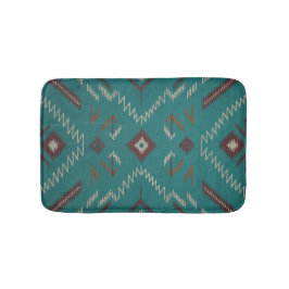 Teal Southwest Navajo Geometric Badmat