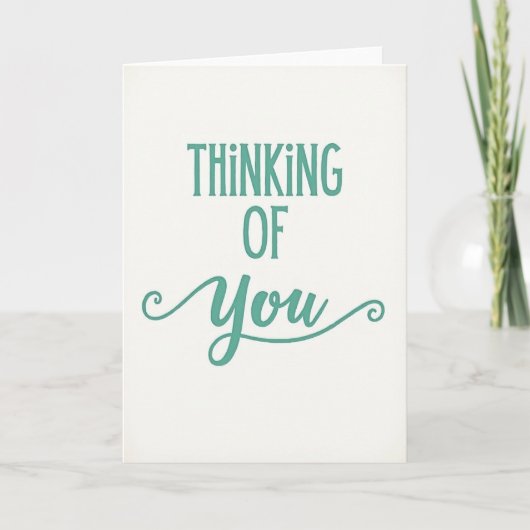 Teal Thinking Of You Card Kaart (Voorkant)