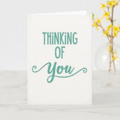 Teal Thinking Of You Card Kaart (Gele Bloem)