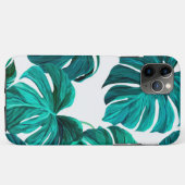 Teal Tropical Monstera Leaf Seamless Pattern Art Case-Mate iPhone Case (Achterkant (horizontaal))