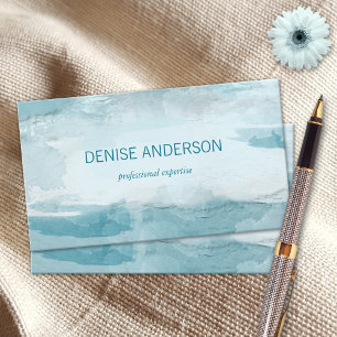 Teal Turquoise Abstract Ocean Business Card Visitekaartje